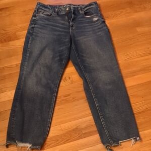 American Eagle Outfitters Distressed Blue Boyfriend Jeans